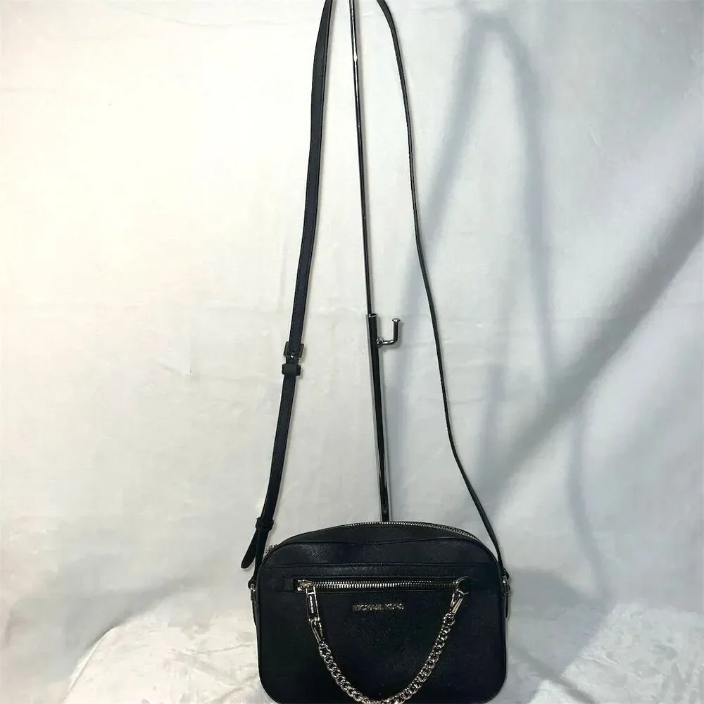 Michael Kors Jet Set Black Crossbody Bag Women's Handbag - Picture 2 of 12